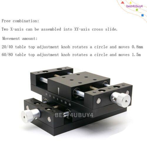 X-Axis Manual Linear Stage Translation Displacement Platform Stroke 100mm