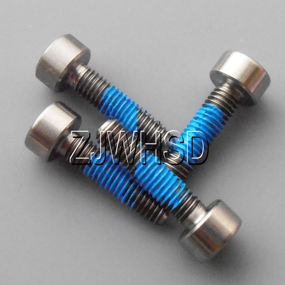 4pcs M3 x 12 mm Titanium Ti Screw Bolt Allen Hex Socket Cap Head + Thread Locker