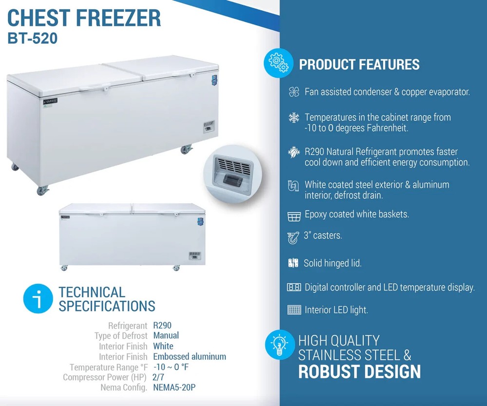 Chef AAA - 59" Chest Freezer