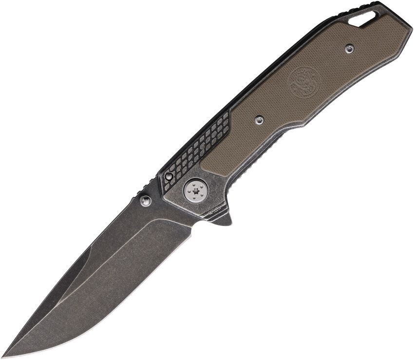 Smith & Wesson Framelock Folding Knife 3¾" Stainless Blade Stainless/G10 Handle