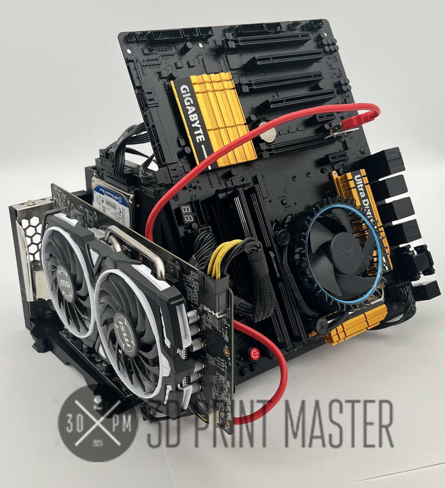 Crypto Mining Motherboard Test Bench + GPU Stand / PC and Test Rig + Screws