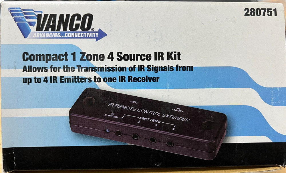 Vanco 280751 Compact 1 Zone 4 Source IR Kit