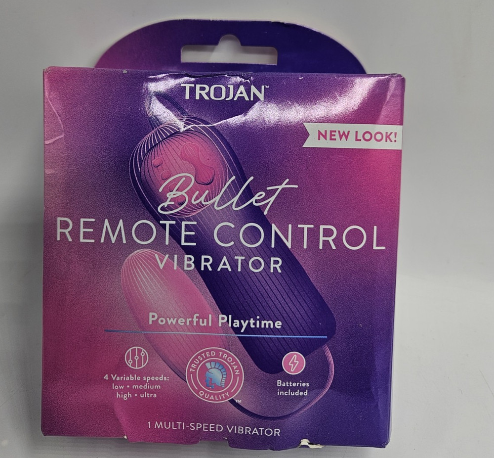 Trojan Multi-Speed Bullet Remote Control Vibrator - 4 Speeds - NEW