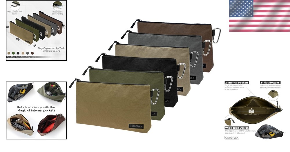 Quality Flat Bottom Tool Bag with YKK Zipper