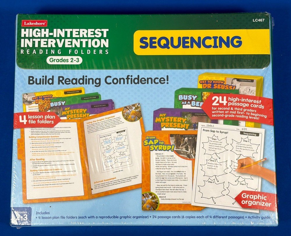 LAKESHORE HIGH-INTEREST INTERVENTION READING FOLDERS SEQUENCING GR. 2-3