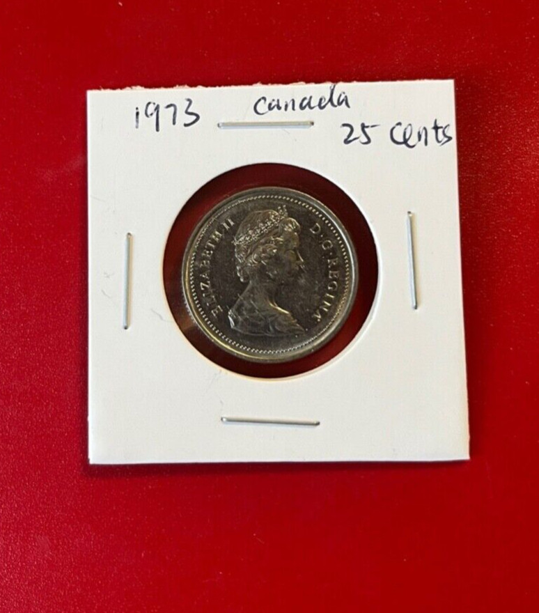 1973 25 CENTS CANADA COIN - NICE WORLD COIN !!!
