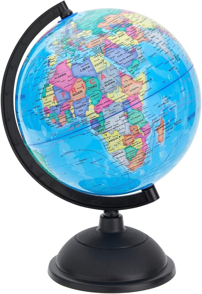 Compact 8-Inch Educational Globe with Stand - Ideal for Home or Classroom
