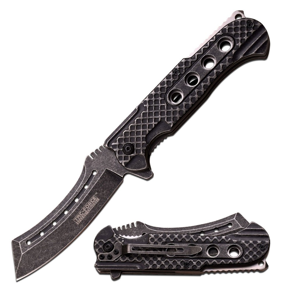 Knife Tac Force 9" Overall Liner Lock Spring Assisted Chisel Point TF-892