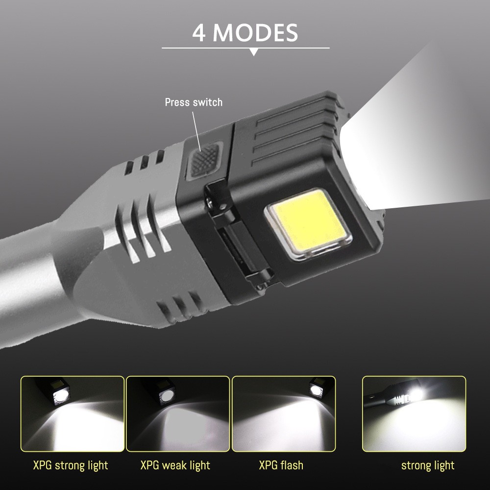 XPG LED Flashlight Chargeable Torch Car Cigarette Lighter Socket Light