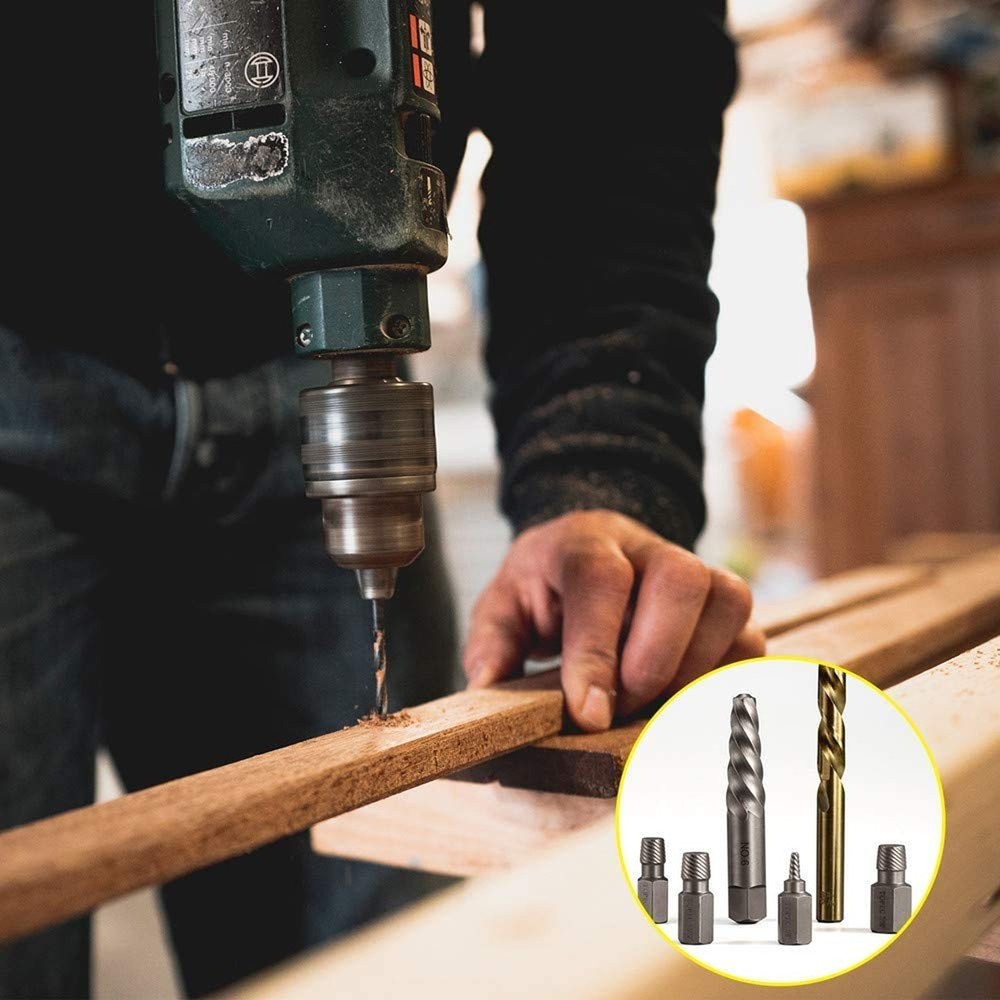 Topec 35-Piece Screw Extractor and Left Hand Drill Bits Set, Easy Out Screw E...