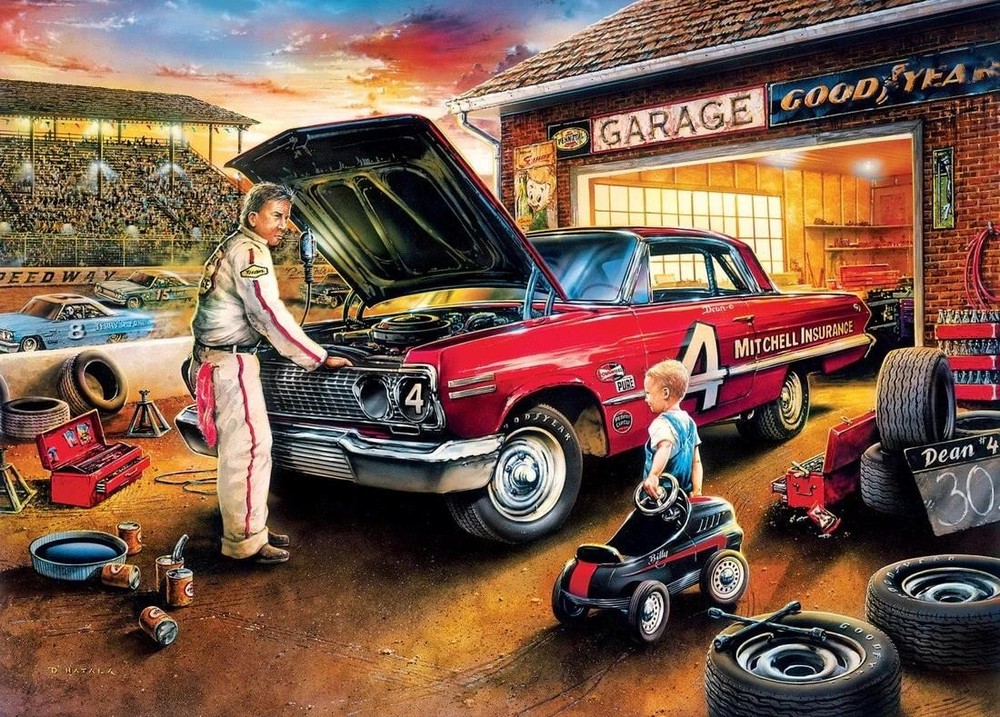 MasterPieces jigsaw puzzle; Track Side by Dan Hatala; 1000 pcs