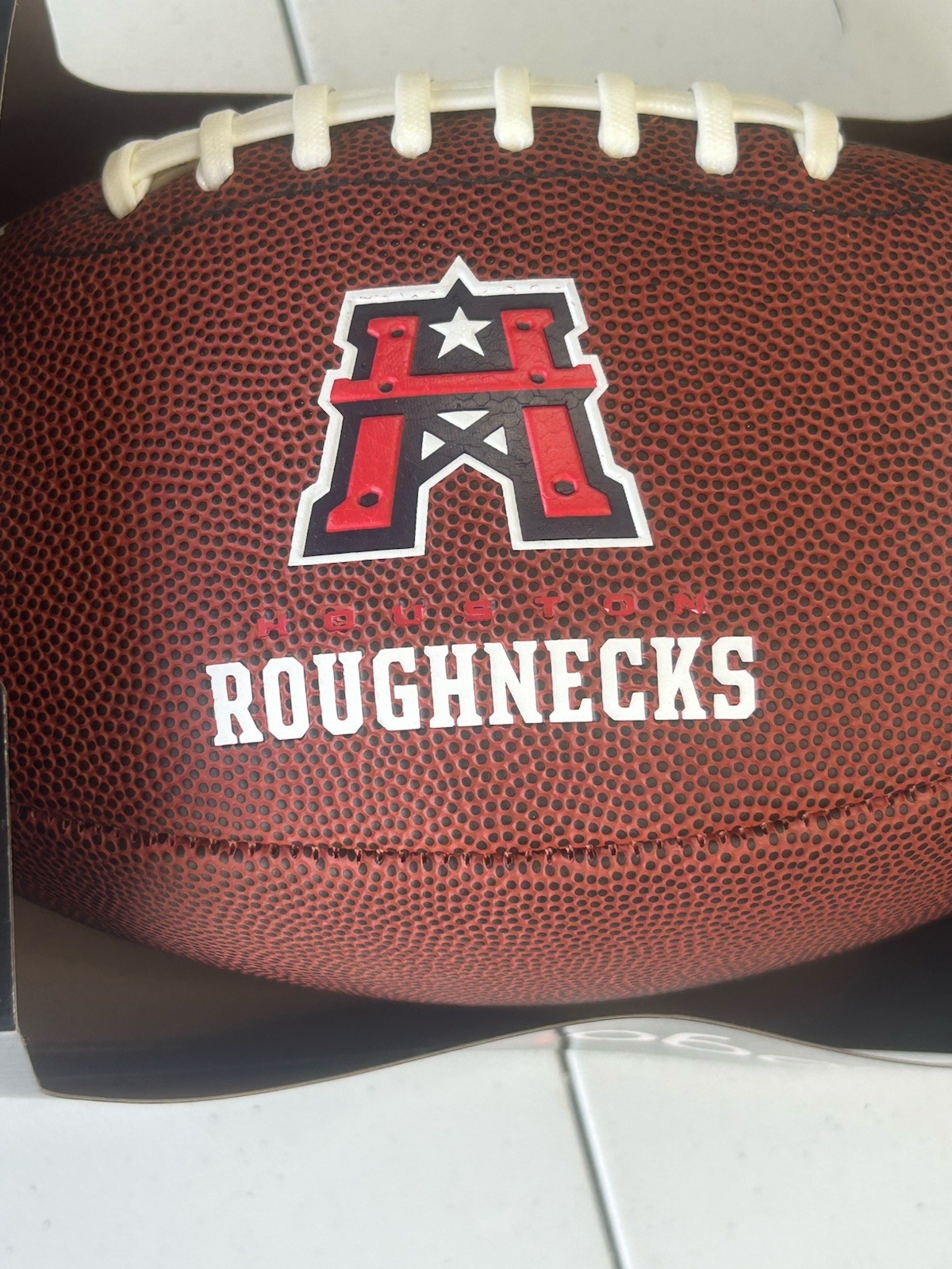 XFL UFL Full Size Replica Football Houston Roughnecks Gamblers Rare