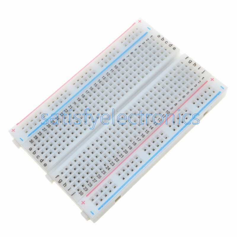 2PCS Mini Universal Solderless Breadboard 400 Contacts Tie-points Available