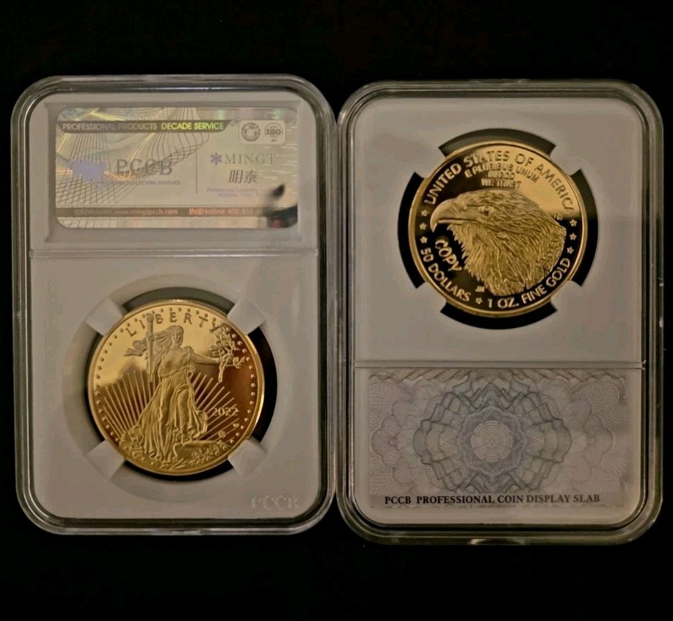 2022 - One Ounce .999 Gold American Eagle - 24k Fine (BU) Glided Repro Coin