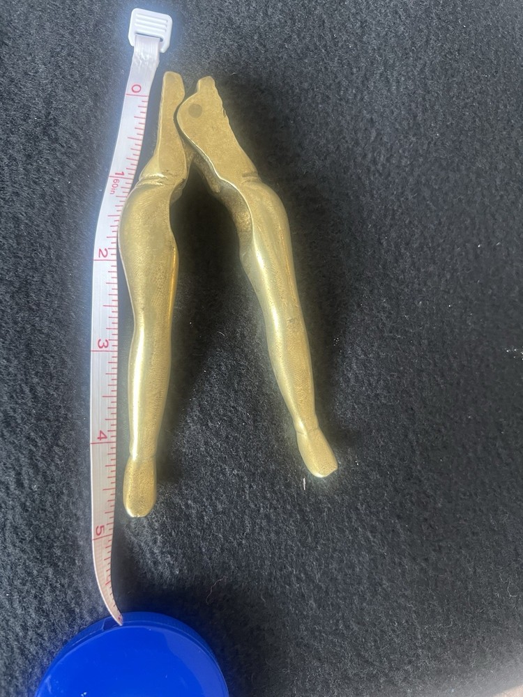 Vintage Brass Nutcracker Ladies Legs Risque Funny Solid Brass Barware Party
