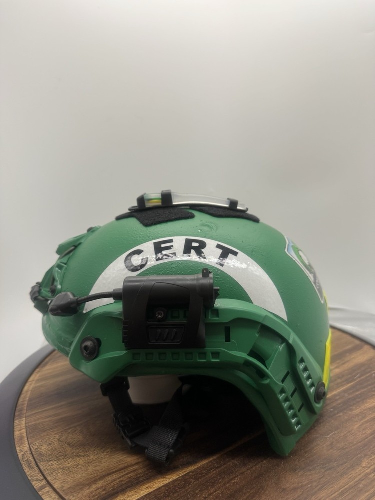 Custom Modified Helmet 3A C.E.R.T. Team. American Made Size Medium/Large Green