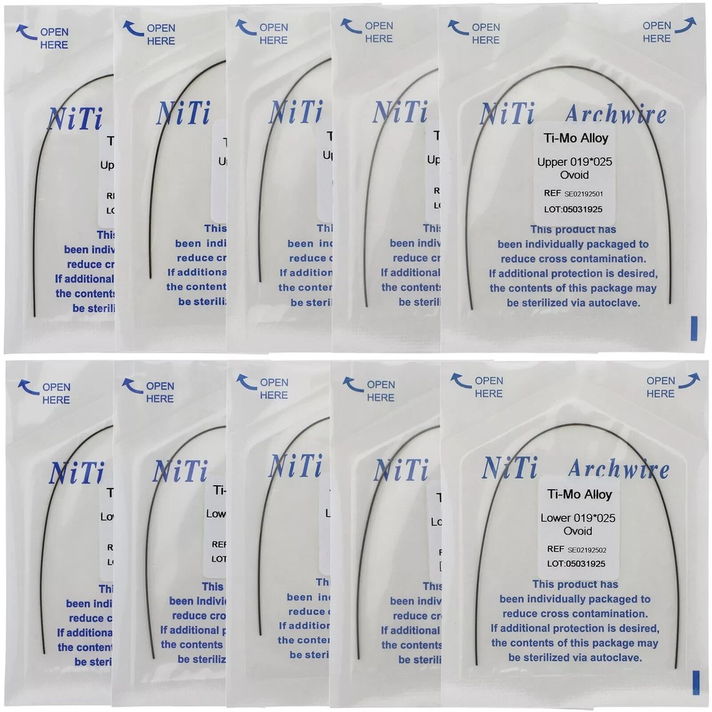 1 Pack Orthodontic Dental Rectangular TMA Molybdenum Alloy Arch Wire Upper/Lower