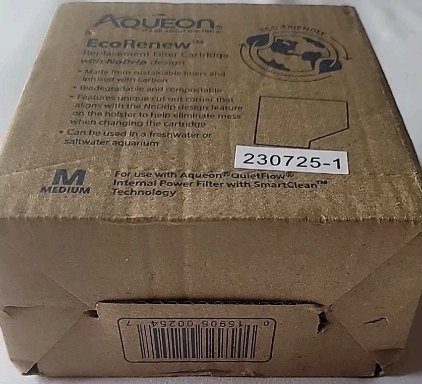 Aqueon EcoRenew Medium Replacement Filter Cartridges – 6 Pack No Drip Design