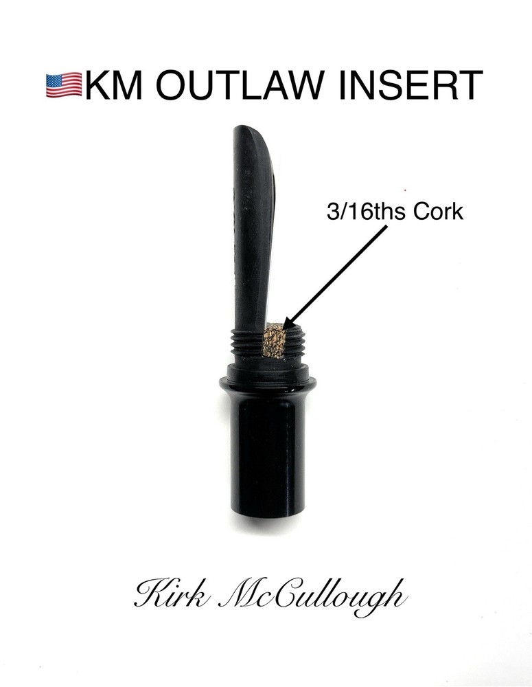 🇺🇸Kirk McCullough OUTLAW CUT-DOWN Duck Call. Threaded Keyhole Insert.