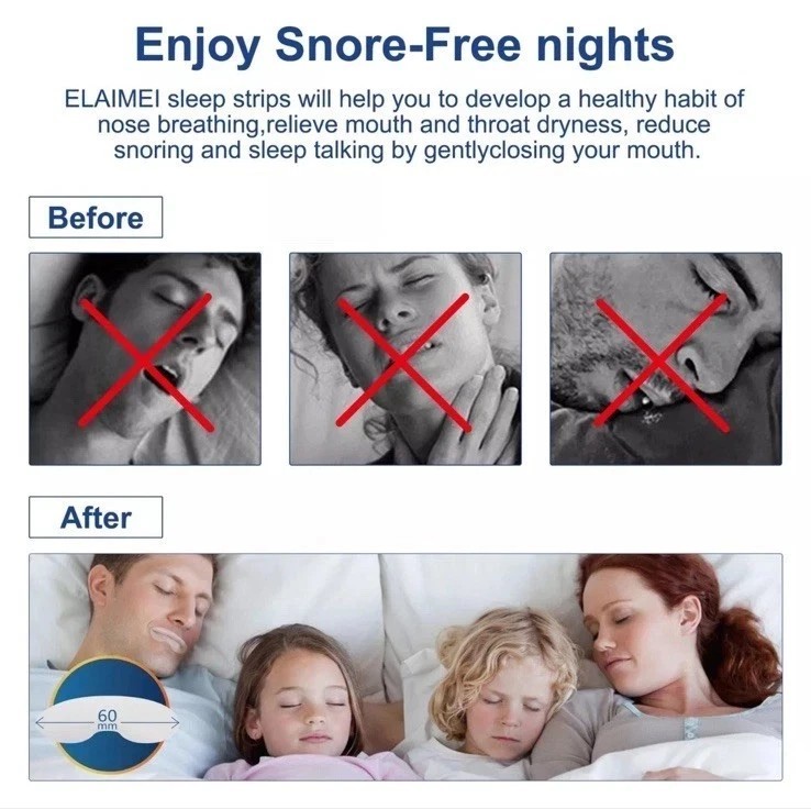 120Pcs Mouth Patch Tape Strip Advanced Gentle for Better Nose Improved Breathing