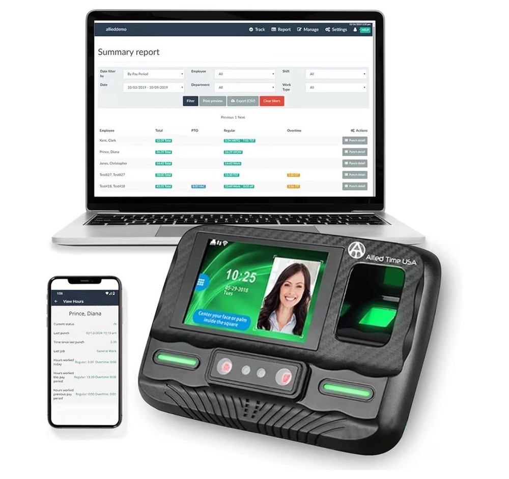 Biometric Time Clock for Employees Attendance - Subscription Clock in Machine