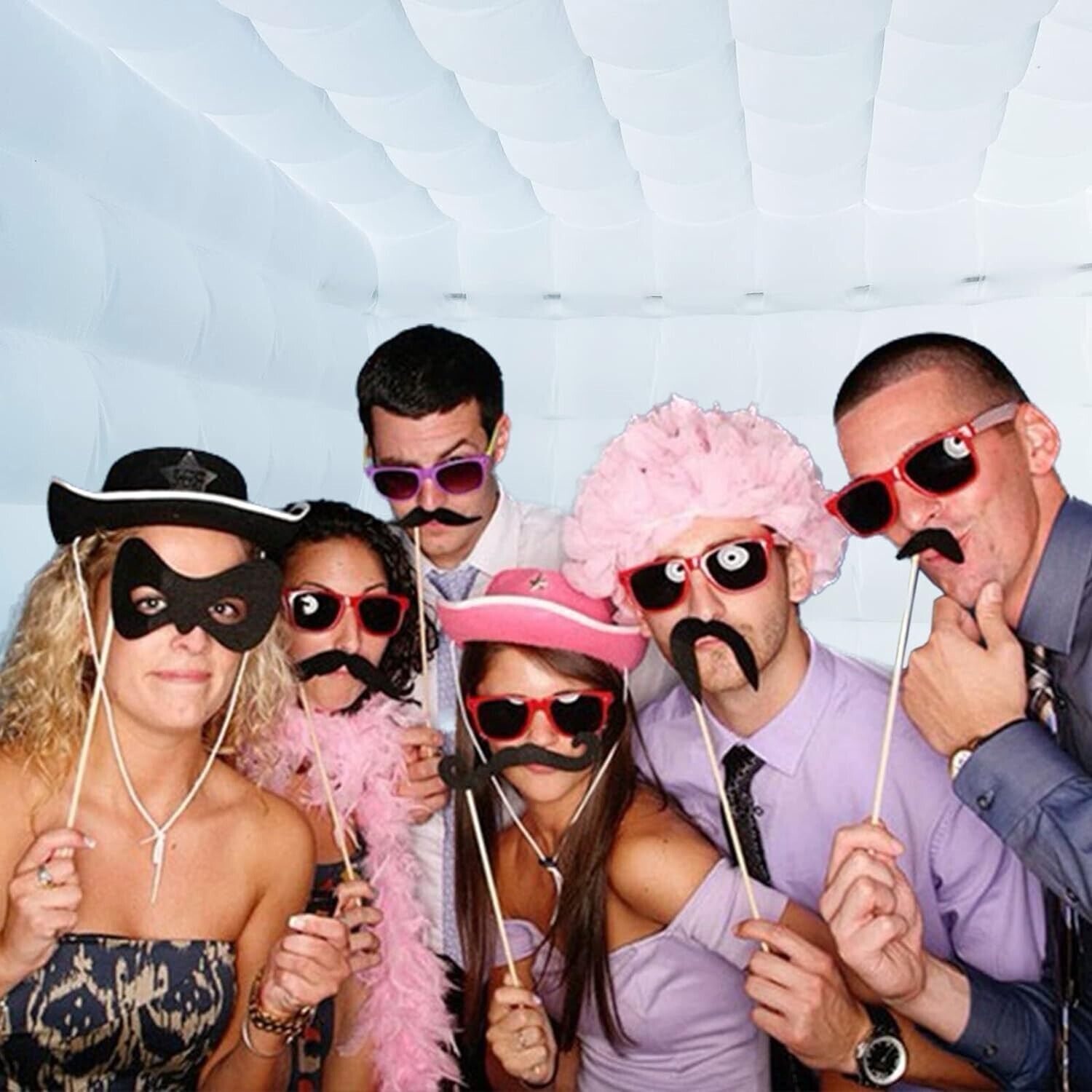 Inflatable Photo Booth Portable Shooting Photobooth Tent Enclosure Kit W/LED