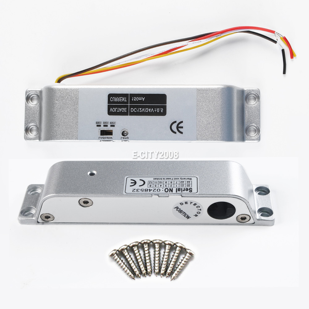 12V Aluminum Electric Drop Bolt Door Lock Fail Safe for Access Control System