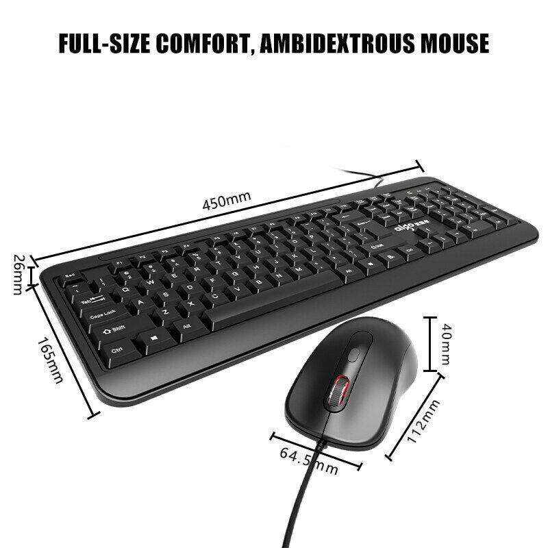 Computer Office Keyboard Wired USB 104 Keys Full Size Backlit Keyboards PC