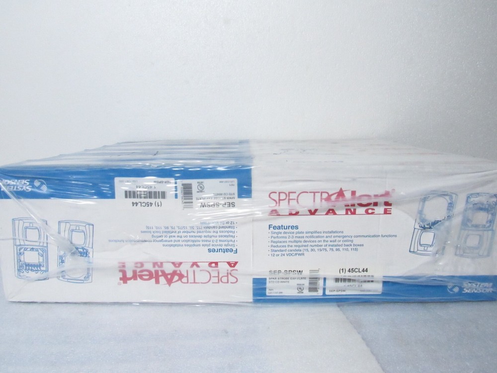 10 System Sensor SEP-SPSW Expander Plate For White Speaker Strobe [CJJH]