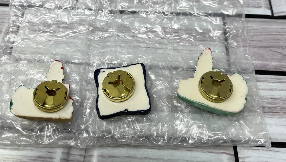 Multicolored Nautical Theme Lighthouse Button Covers Set Of 3