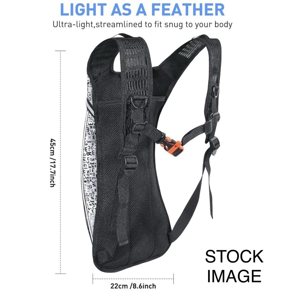New Hydration Pack 2L Water Bladder Backpack Leakproof Trail Running Cycling