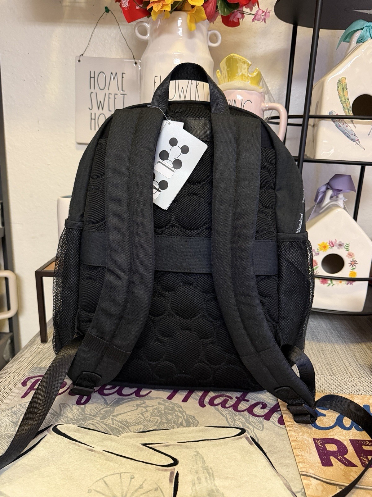 Disney Parks Disneyland LARGE Black Backpack Collection. New