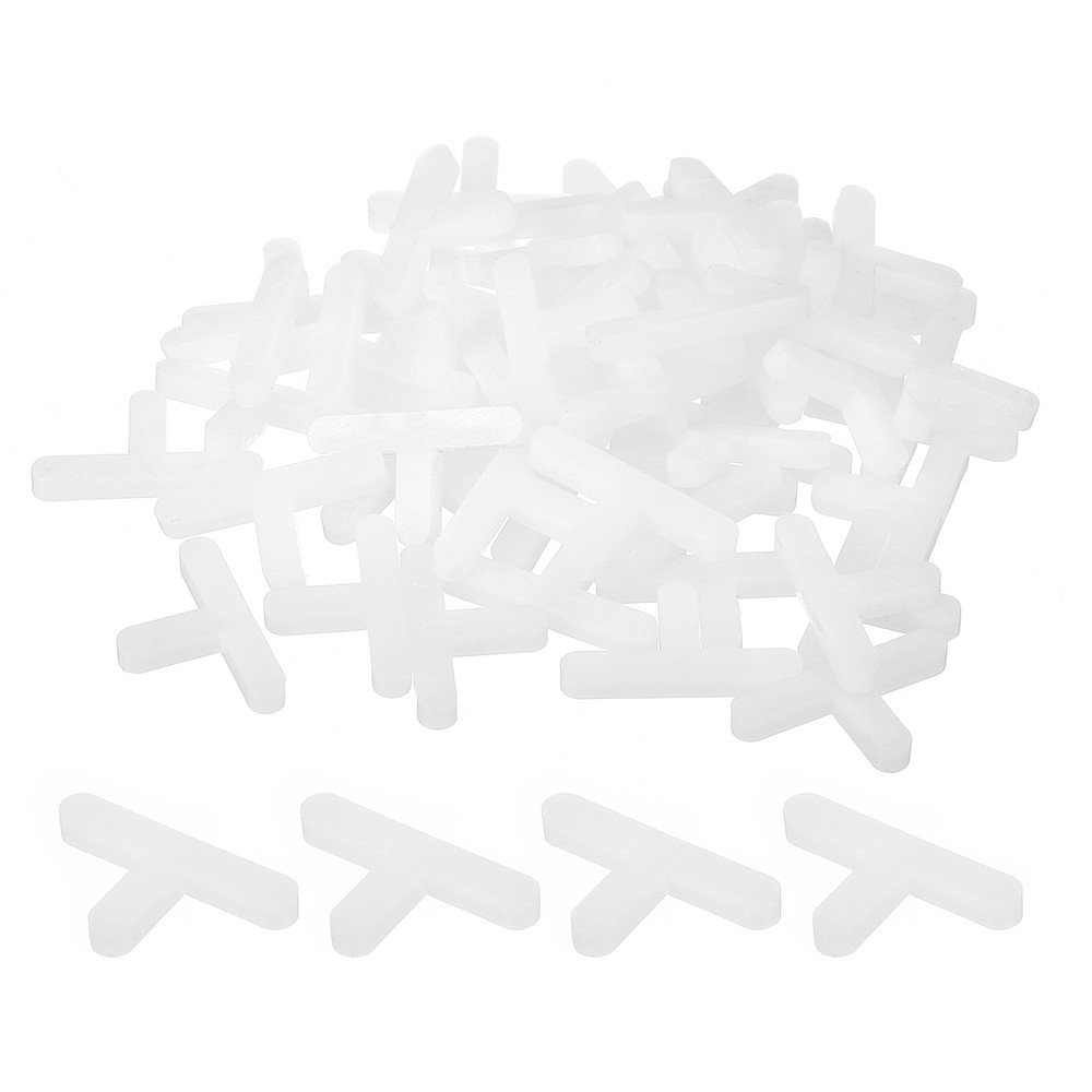100Pcs Wall Floor Tile Plastic T Shape Spacers Tiling Tools 4mm 5/32" White