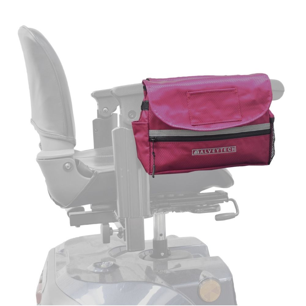 Saddle Bag for Mobility Scooter, Wheelchair, and Power Chair (Small, Berry)