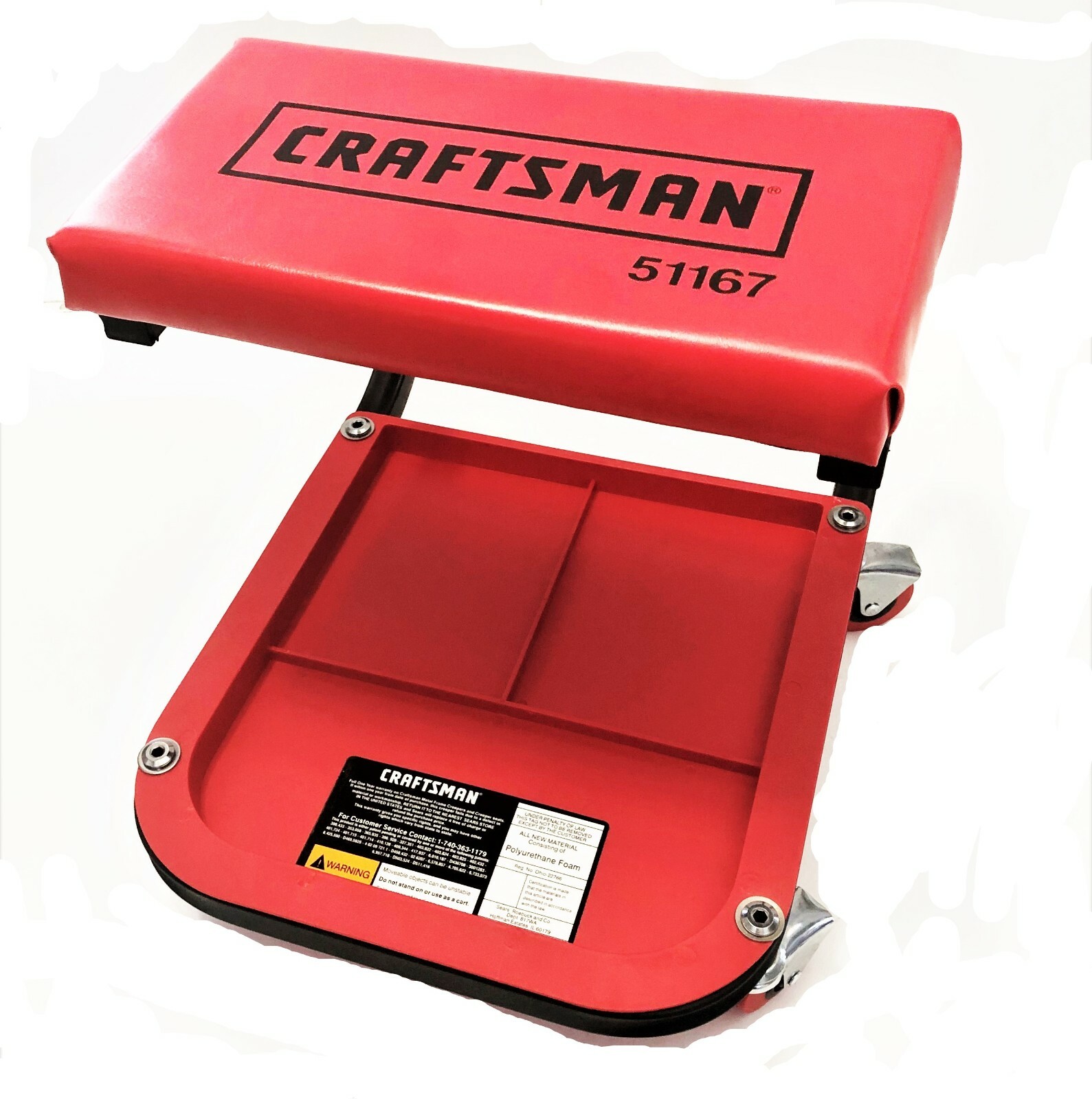 CRAFTSMAN AUTOMOTIVE ROLLER SEAT MECHANIC CREEPER CHAIR ROLLING STOOL 951167