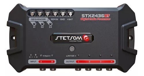 Stetsom STX2436 Digital Audio Processor 2 Channels 4 Way Bluetooth DSP Crossover