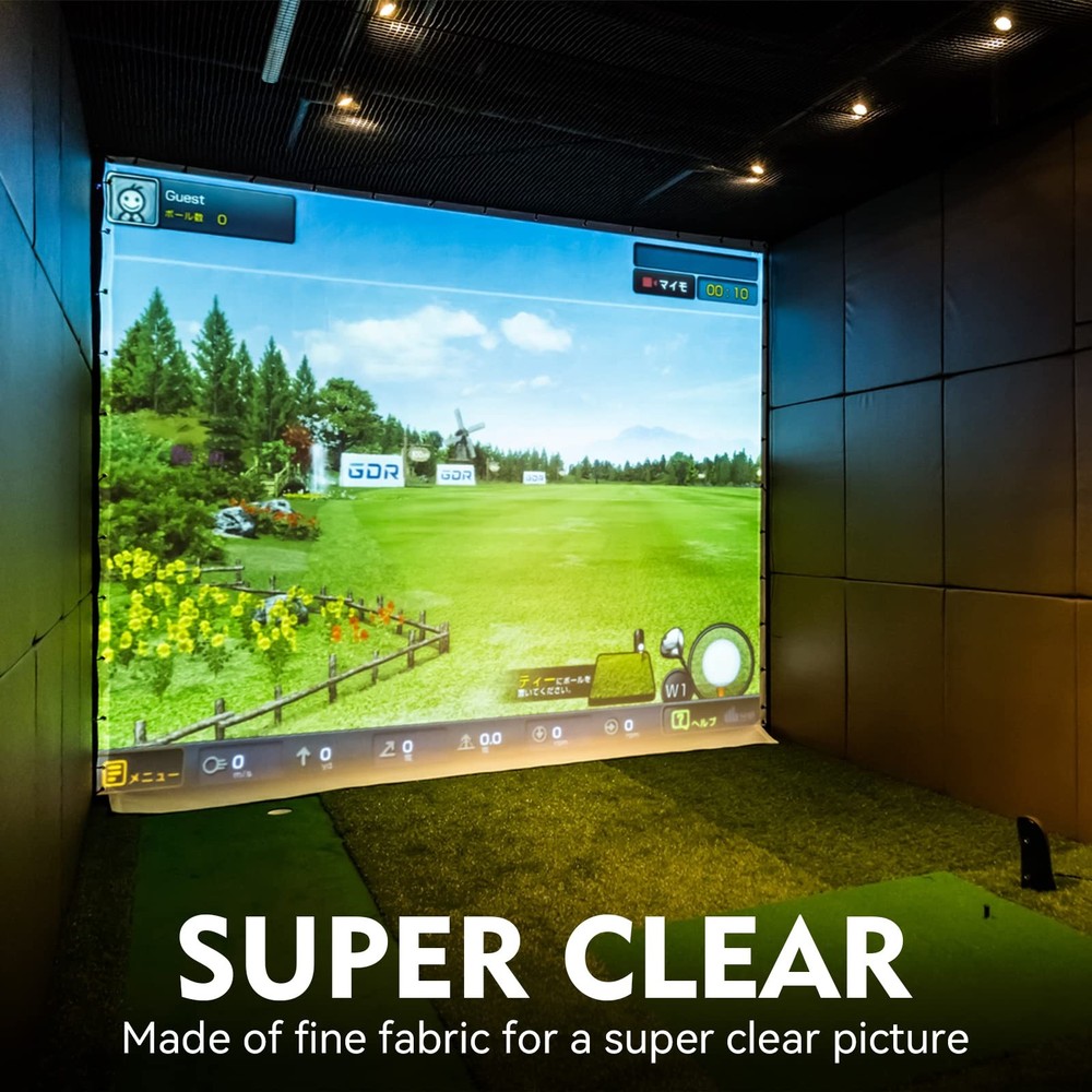 Golf Simulator Impact Screen: 7Mm Thickened Golf Impact Screen for
