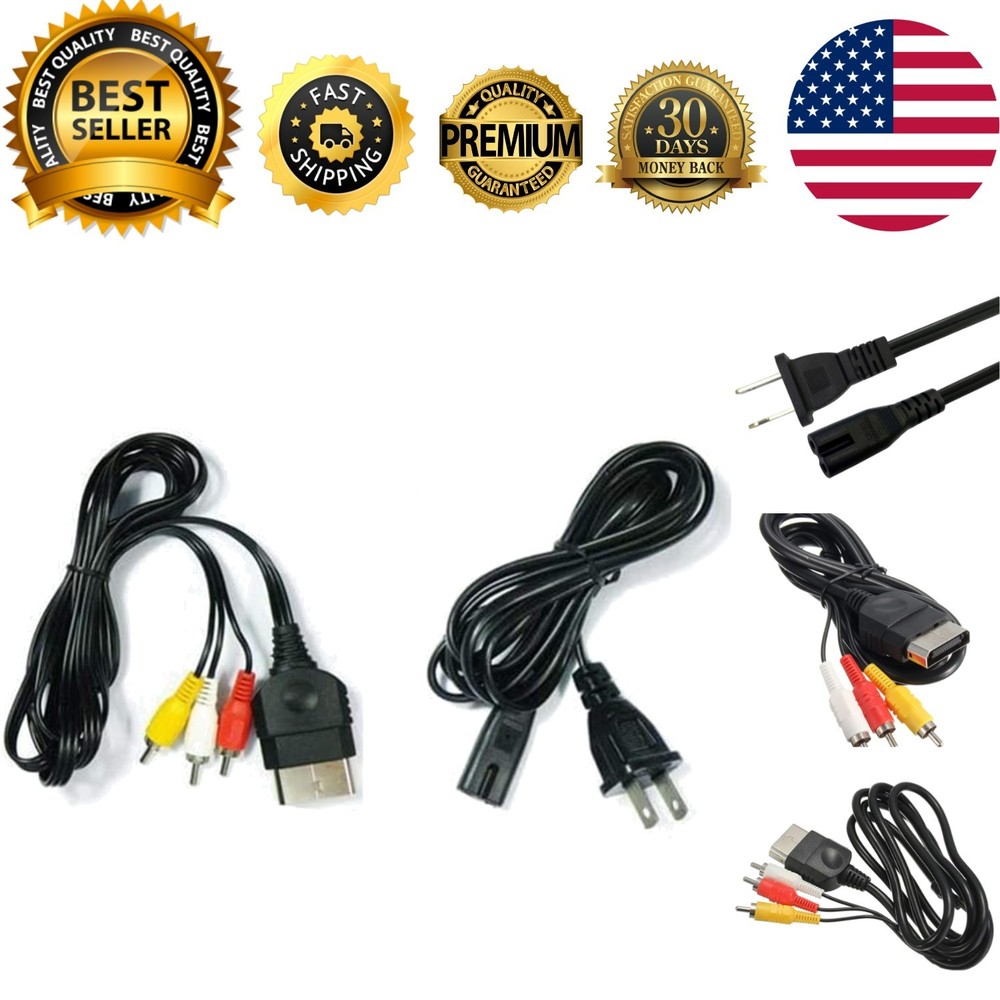 AV Cable and AC Power Cord for Xbox