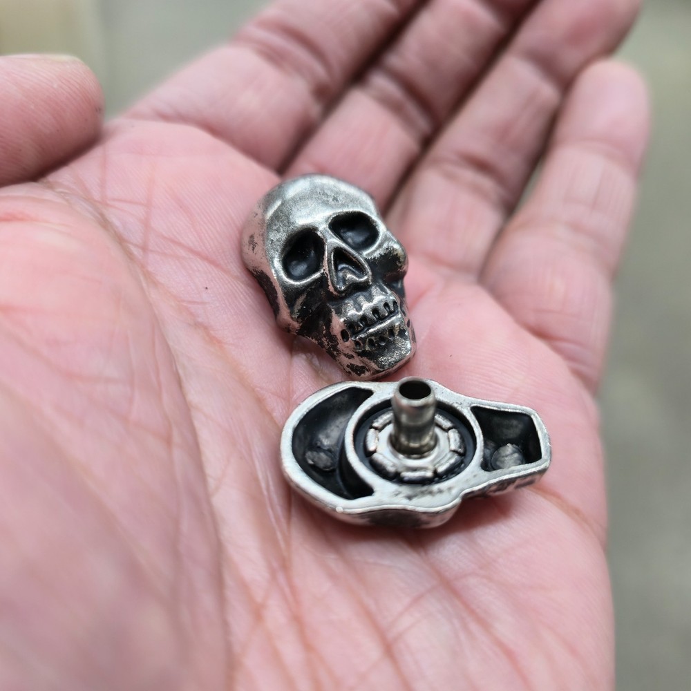 Skull Head Line 24 Snap Button Nickel Decorative Snap Cap Socket Eyelet Stud