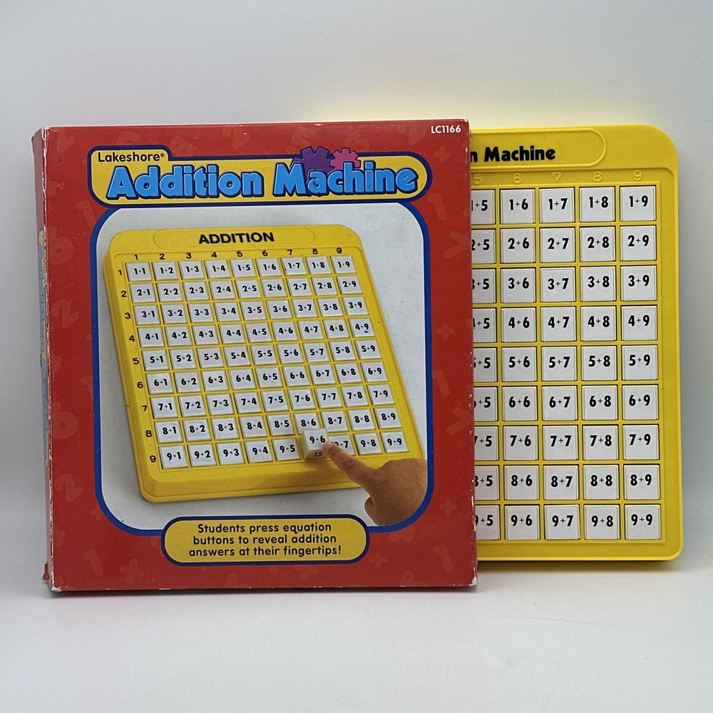 Lakeshore Addition Machine In Box Math Educational Tool Push Button Home School