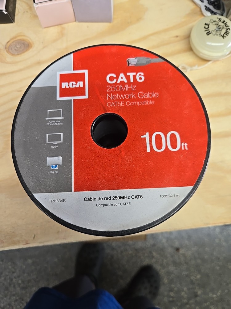 RCA Cat6 Network Cable 100Ft. TPH634R New