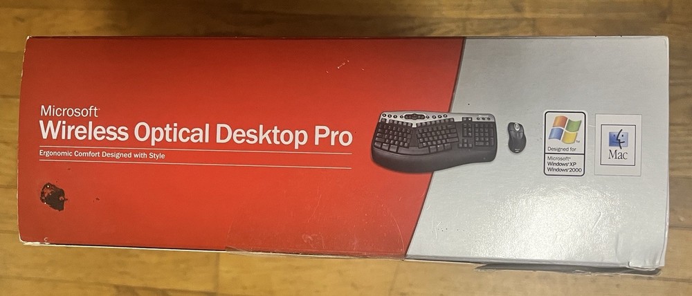 Microsoft Wireless Optical Desktop Pro Keyboard/ Mouse New