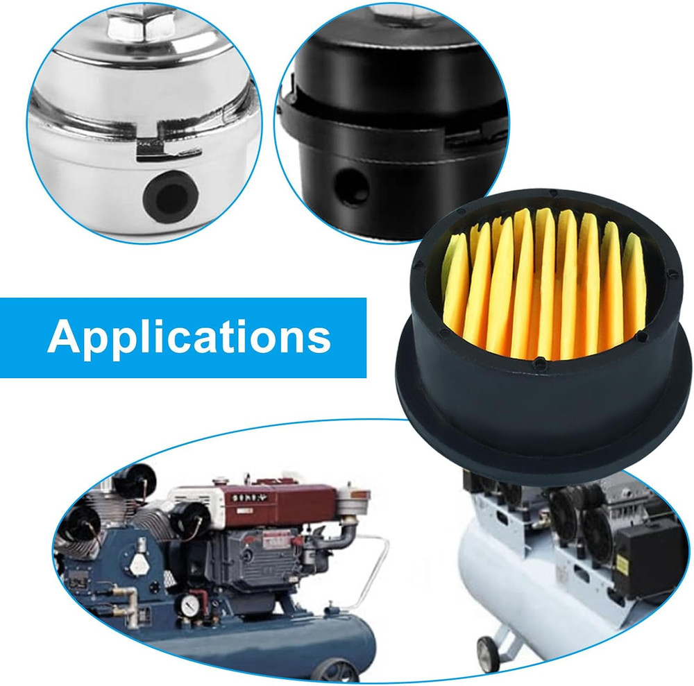 6PCS Air Compressor Silencer Filter Elements for 1/2" 1/4" 3/8", Air Compressor
