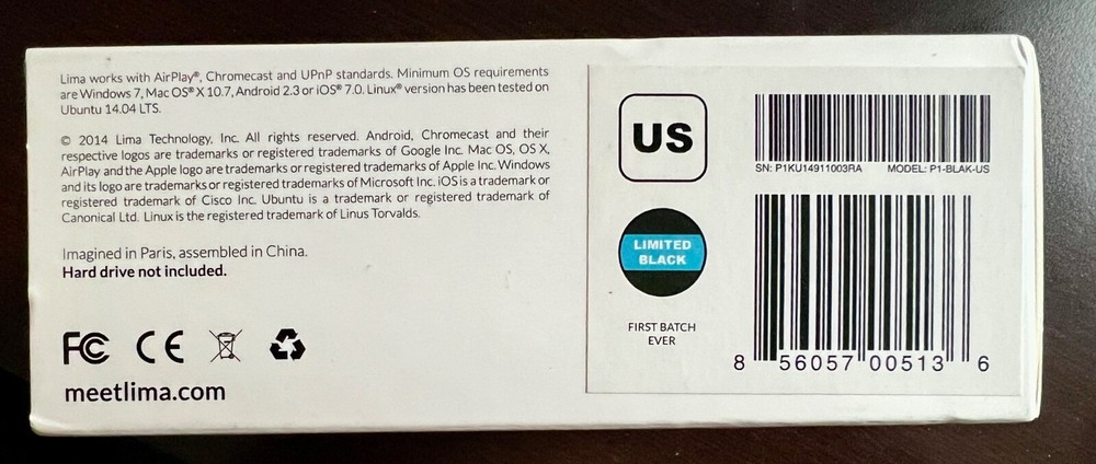 Lima Smart Cloud Sharing USB Device Kit - Black