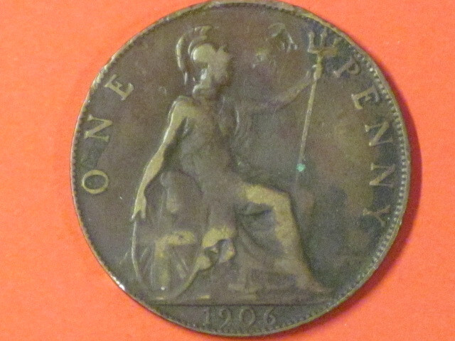 ** 1906 Penny - Great Britain - KM# 794.2  Good example.