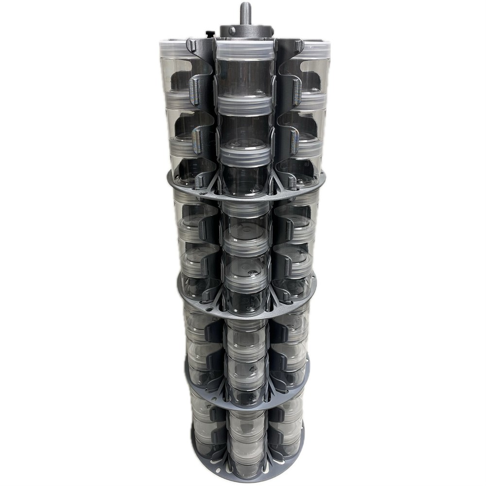 Jar Rack With 18, 1 oz. Plastic Jars Adjustable