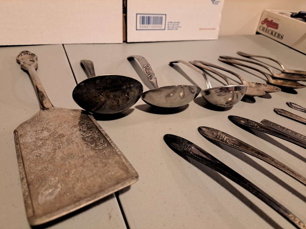 Lot 16 Pieces Silver Plated Kitchenware, Pre-owned