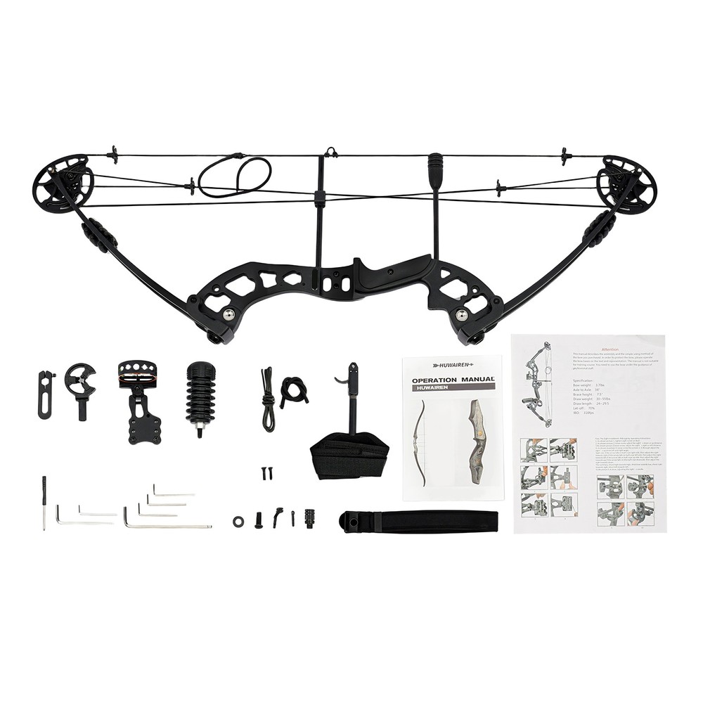 Right Hand Compound Bow For Training W/ 12x Arrow Weight Cams Fully Adjustable
