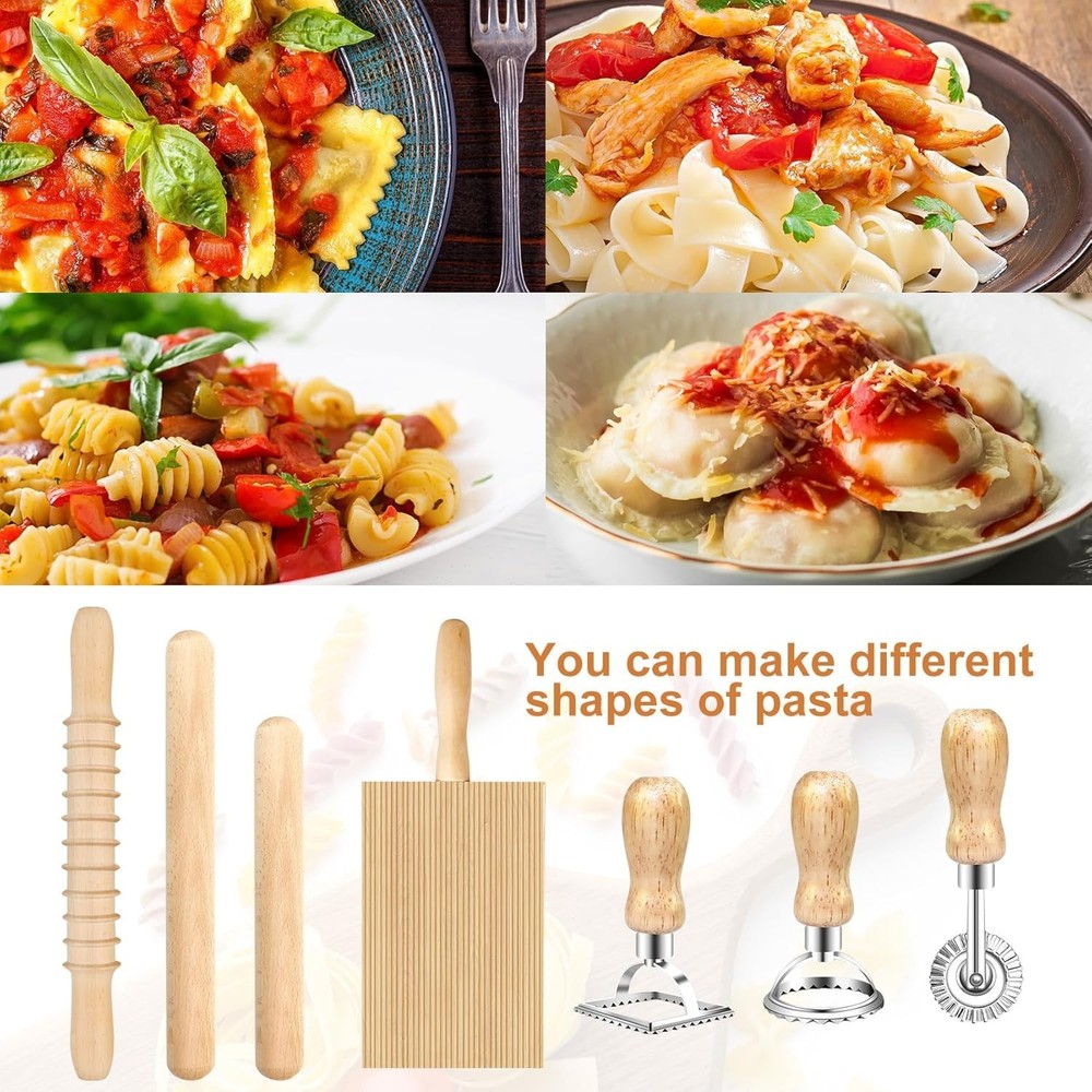 12-Piece Pasta Making Tools Set - Create Authentic Homemade Pasta Effortlessly
