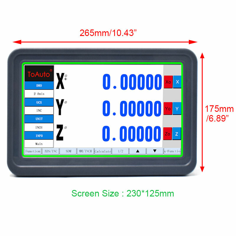 Touch Screen Mill Dro Digital Readout LCD Display+Linear Glass Scale Kit 2/3Axis